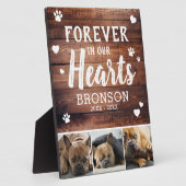 私たちの心に永遠に愛しいペットの写真コラージュ フォトプラーク (側面)