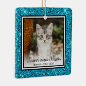 私たちの心に永遠に愛しい猫のアクアグリッター追悼飾り セラミックオーナメント (右)