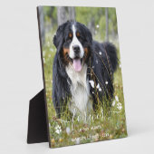 私たちの心に永遠に愛するペットのメモリアル写真 フォトプラーク (側面)