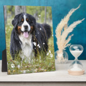 私たちの心に永遠に愛するペットのメモリアル写真 フォトプラーク (側面)
