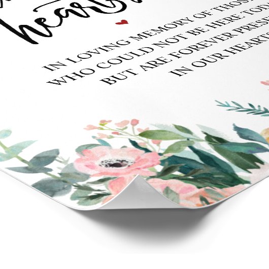 私たちの心に永遠に残る追悼の看板 ポスター (角)