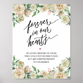 私たちの心に永遠に残る追悼の看板 ポスター