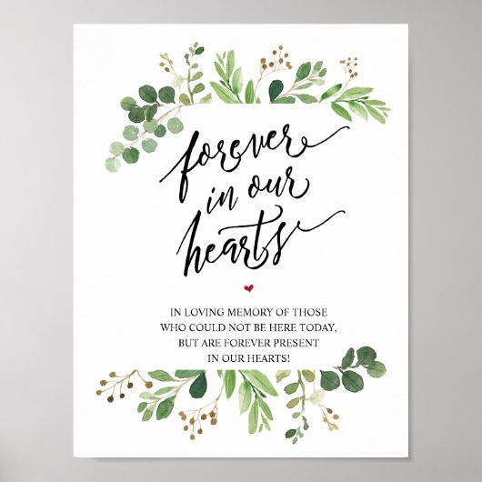 私たちの心に永遠に残る追悼の看板 ポスター (正面)