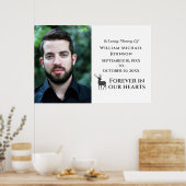 私たちの心に永遠に残る鹿 - オーダーメイド写真メモリアル ポスター (キッチン)