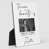 私たちの心に永遠に黒い現代 写真記念碑 フォトプラーク (側面)