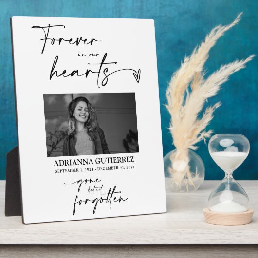 私たちの心に永遠に黒い現代 写真記念碑 フォトプラーク (側面)