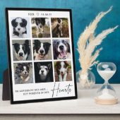 私たちの心に永遠に ペットメモリアル写真コラージュ フォトプラーク (側面)