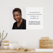 私たちの心に永遠に 愛する人のメモリアル カスタムフォト ポスター (キッチン)
