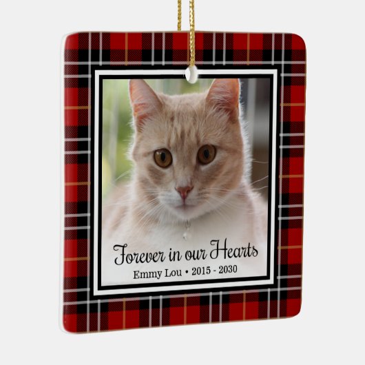 私たちの心に永遠に 猫 セラミックオーナメント (右)