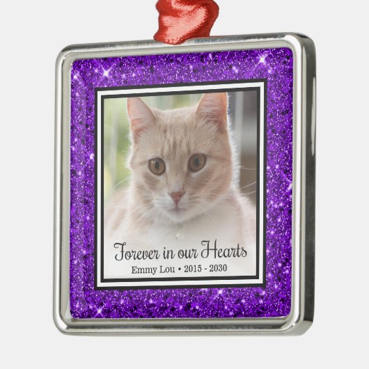 私たちの心に永遠に 猫 メタルオーナメント (左)