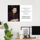 私たちの心に永遠に 現代のオーダーメイド写真追悼 ポスター (ホームオフィス)