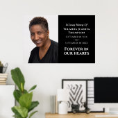 私たちの心に永遠に 現代の葬儀 カスタム写真 ポスター (ホームオフィス)
