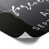 私たちの心に永遠に Elegant スクリプト写真葬儀 ポスター (角)