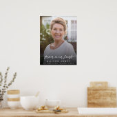 私たちの心に永遠に Elegant スクリプト写真葬儀 ポスター (キッチン)