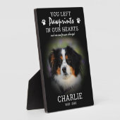 私たちの心に足跡 ペットメモリアル フォトプラーク (側面)