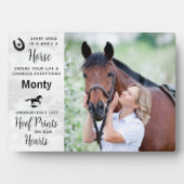 私たちの心に蹄跡 - 馬のメモリアル フォトプラーク (正面)