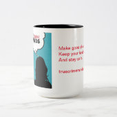 私たちの心の真の犯罪ポッドキャストコーヒーマグ ツートーンマグカップ (中央)