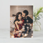 私たちの応援今年の写真の妊娠ホリデーカード シーズンカード (スタンド正面)