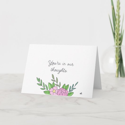 私たちの思考で花1カード サンキューカード (正面)