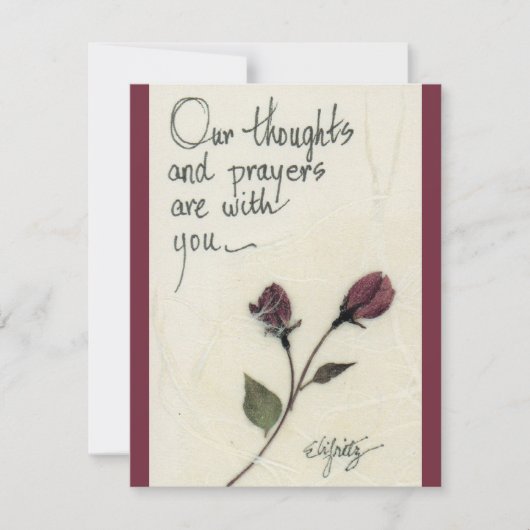 私たちの思考と祈りの言葉ことわざバラノートカード ノートカード (正面)