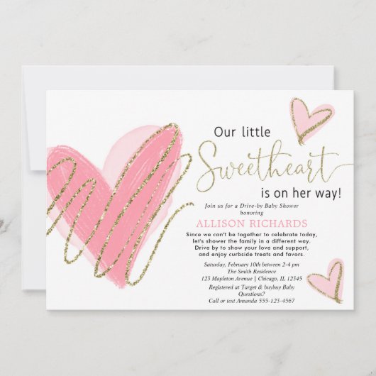 『私たちの恋人のドライブバイベビーシャワー』 招待状 (正面)