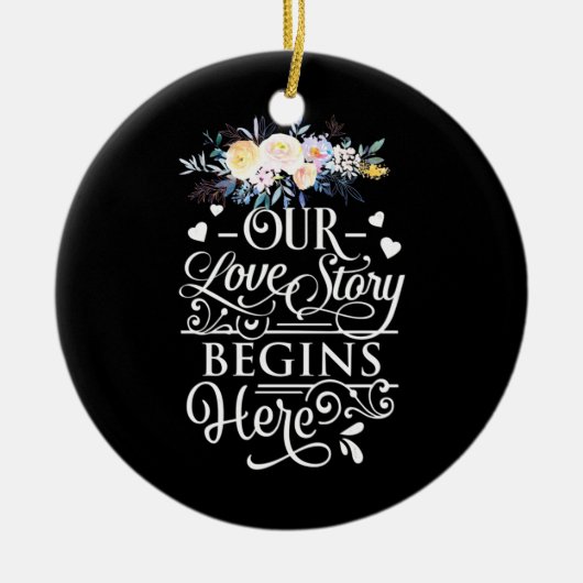 私たちの恋物語はここから始まる セラミックオーナメント (正面)