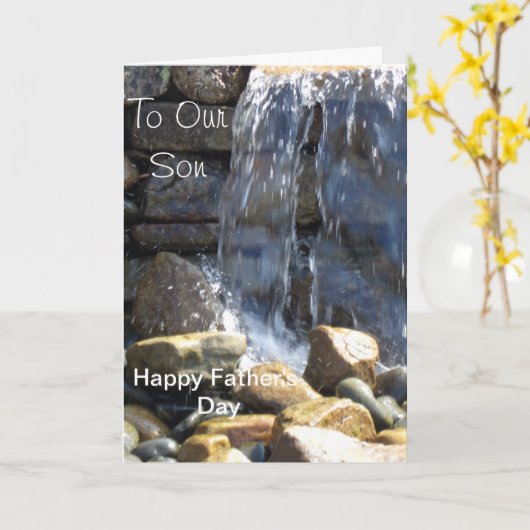 私たちの息子に幸せな父の日。 カード (黄色い花)