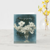 私たちの悔やみや弔慰:ドッグウッドの花(写真も含む) カード (黄色い花)