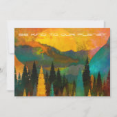 私たちの惑星に親切になる – 木々の山の地球の日 (正面)