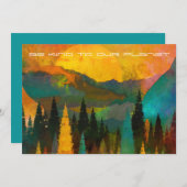 私たちの惑星に親切になる – 木々の山の地球の日 (正面/裏面)