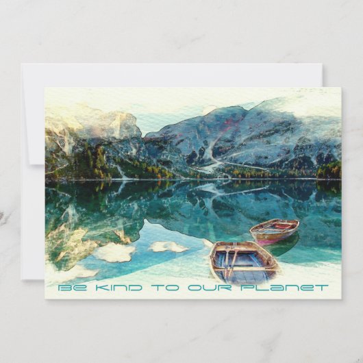 私たちの惑星に親切になる – 湖の山の地球の日 (正面)