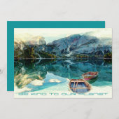 私たちの惑星に親切になる – 湖の山の地球の日 (正面/裏面)