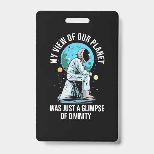 私たちの惑星の宇宙飛行士見解 バッジ (正面)