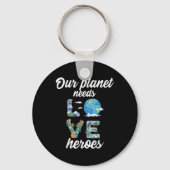 私たちの惑星はヒーロー環境保護を必要とする_ キーホルダー (正面)