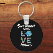 私たちの惑星はヒーロー環境保護を必要とする_ キーホルダー (正面)