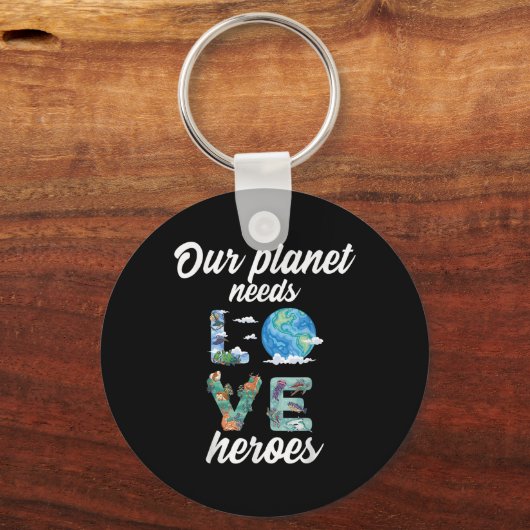私たちの惑星はヒーロー環境保護を必要とする_ キーホルダー (正面)