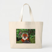 私たちの惑星エコチームTgrrタイガーのアパレルギフトをハイキング ラージトートバッグ (正面)