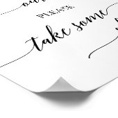 私たちの愛に魅せられたエレガントなブラックカリグラフィー ポスター (角)