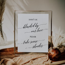 私たちの愛に魅せられたエレガントなブラックカリグラフィー ポスター