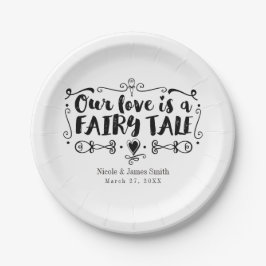 私たちの愛のおとぎ話カスタムウェディング披露宴 ペーパープレート