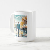 私たちの愛の物語は私お気に入りの コーヒーマグカップ (正面左)