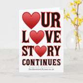 私たちの愛の物語は続く カード (黄色い花)