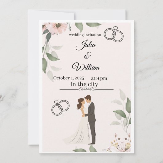 私たちの愛の物語への招待 招待状 (正面)