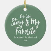 私たちの愛の物語クリスマス セラミックオーナメント (裏面)