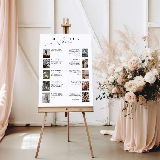 私たちの愛の物語結婚の写真のサイン ポスター