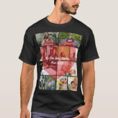 私たちの愛の物語12枚のフォトタイムライン カップルコラージュ Tシャツ (正面)