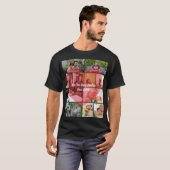 私たちの愛の物語12枚のフォトタイムライン カップルコラージュ Tシャツ (正面フル)