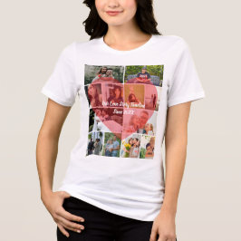 私たちの愛の物語 12枚の写真タイムライン カップルコラージュ トライブレンドＴシャツ
