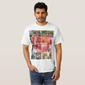 私たちの愛の物語 12枚の写真タイムライン カップルコラージュ Tシャツ (正面フル)