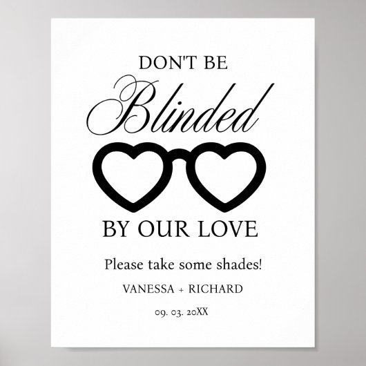 私たちの愛の眼鏡看板に目結婚がくらむな ポスター (正面)